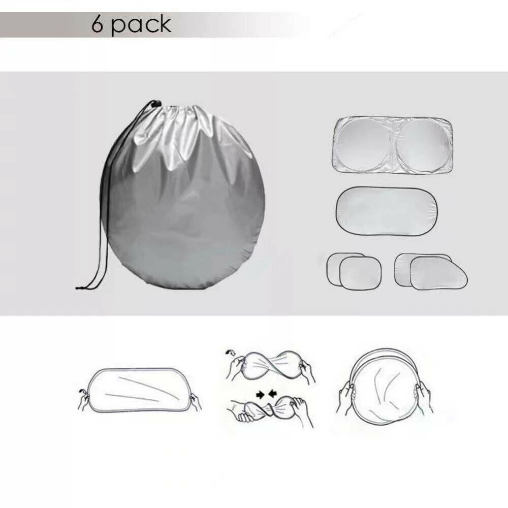 Set of 6 car window sun shades — view 7