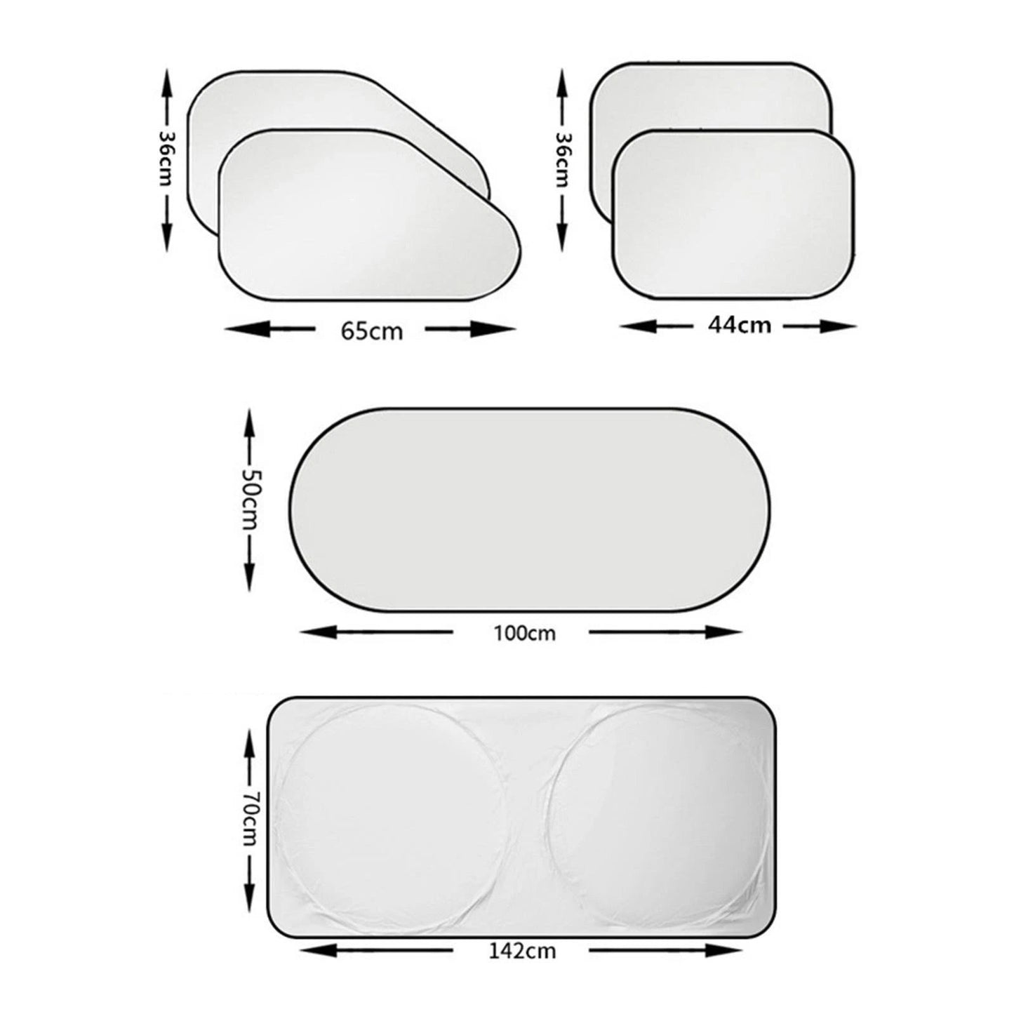 Set of 6 car window sun shades — view 9