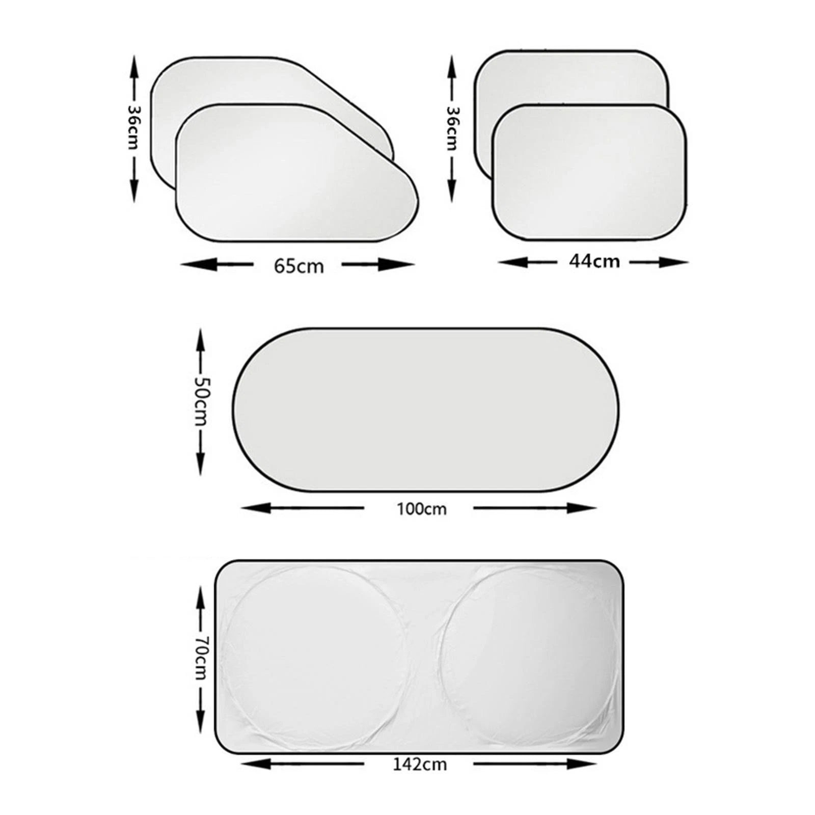 Set of 6 car window sun shades — view 9