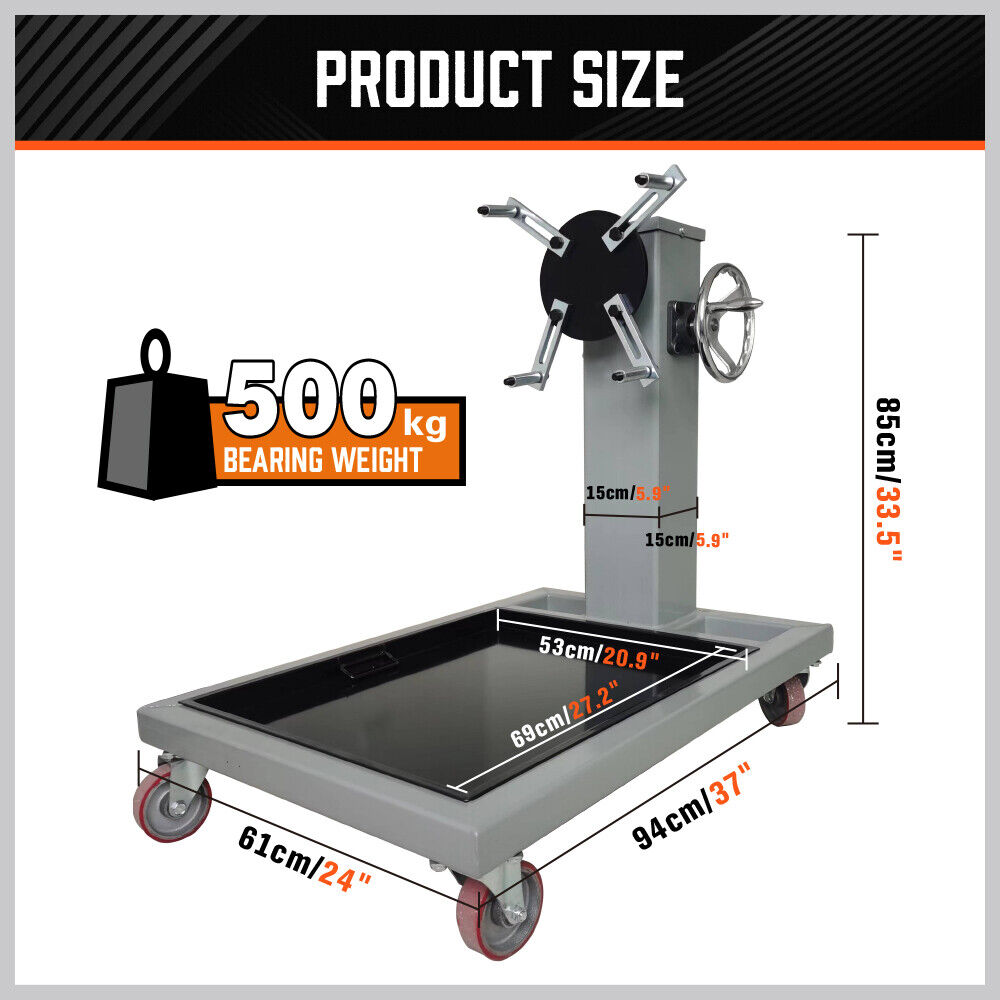 500kg Folding Engine Stand 1100lb Heavy — view 3