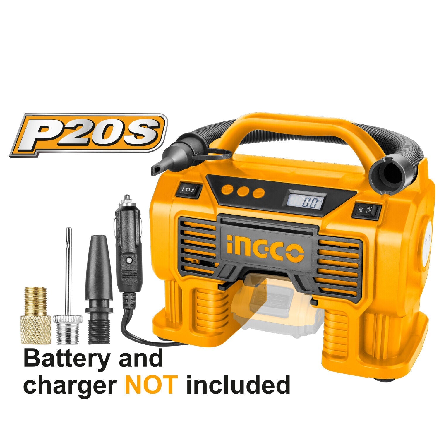 INGCO Air Compressor Tyre Inflator 160PSI — view 7