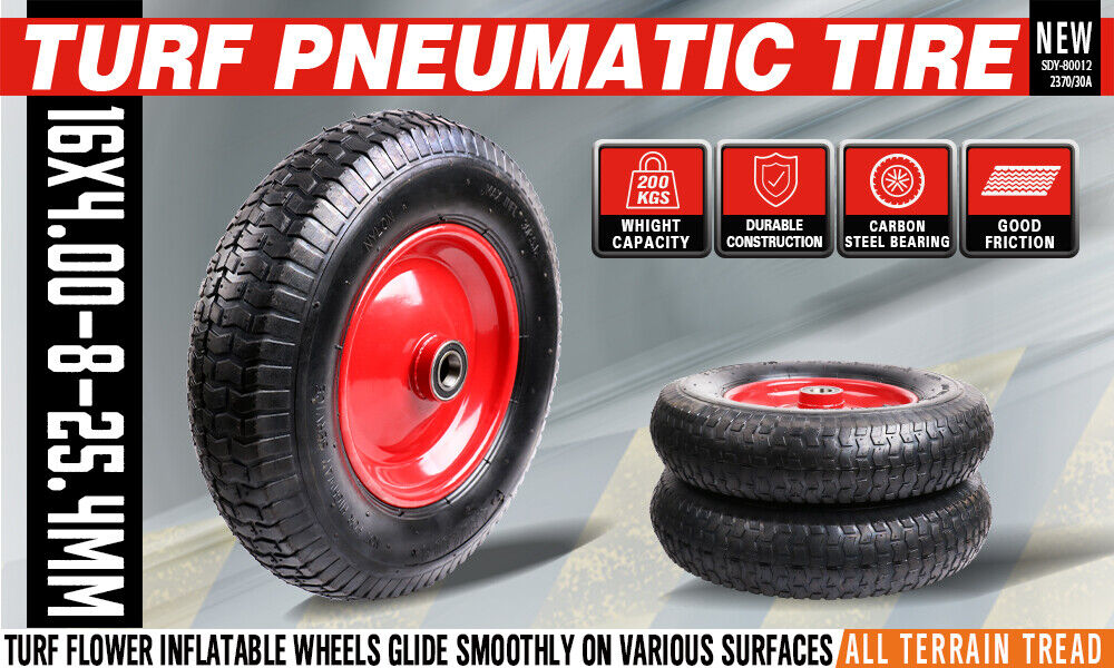 16in Wheelbarrow Trolley Wheel Pneumatic Tyre — view 3
