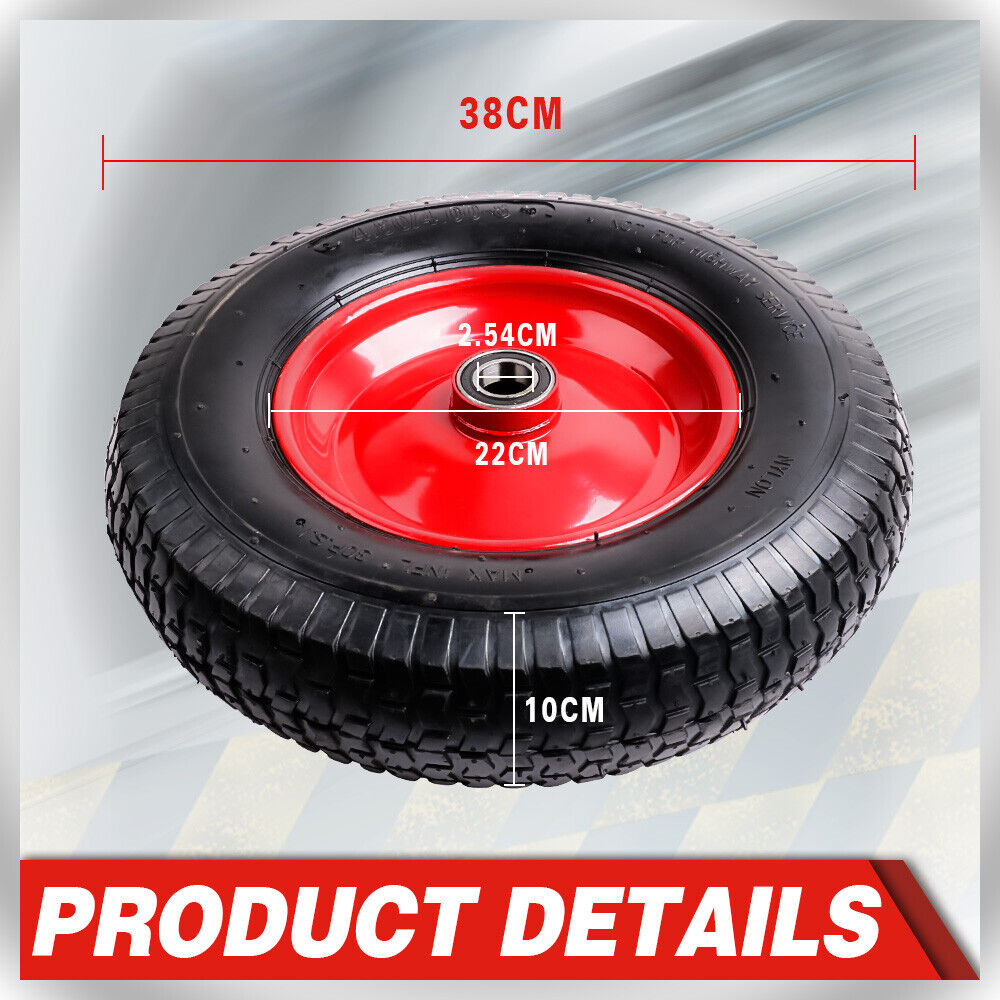 16in Wheelbarrow Trolley Wheel Pneumatic Tyre — view 4