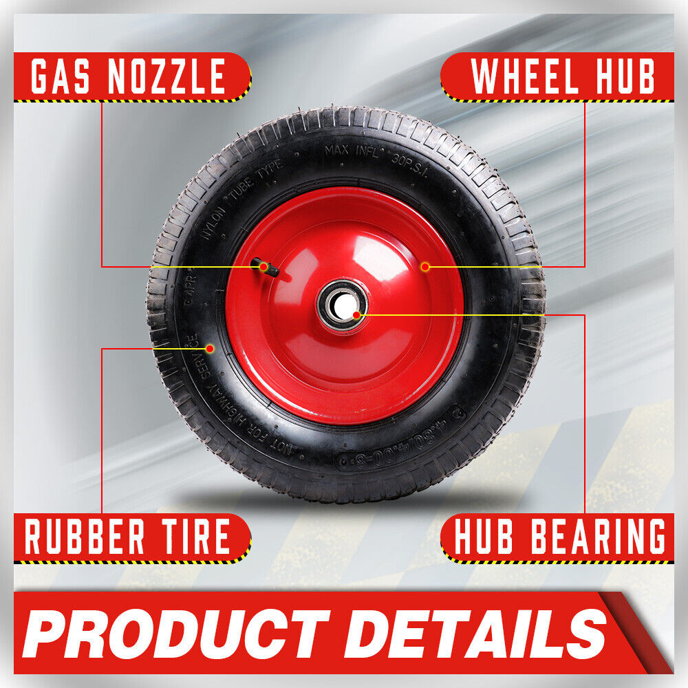 16in Wheelbarrow Trolley Wheel Pneumatic Tyre — view 5