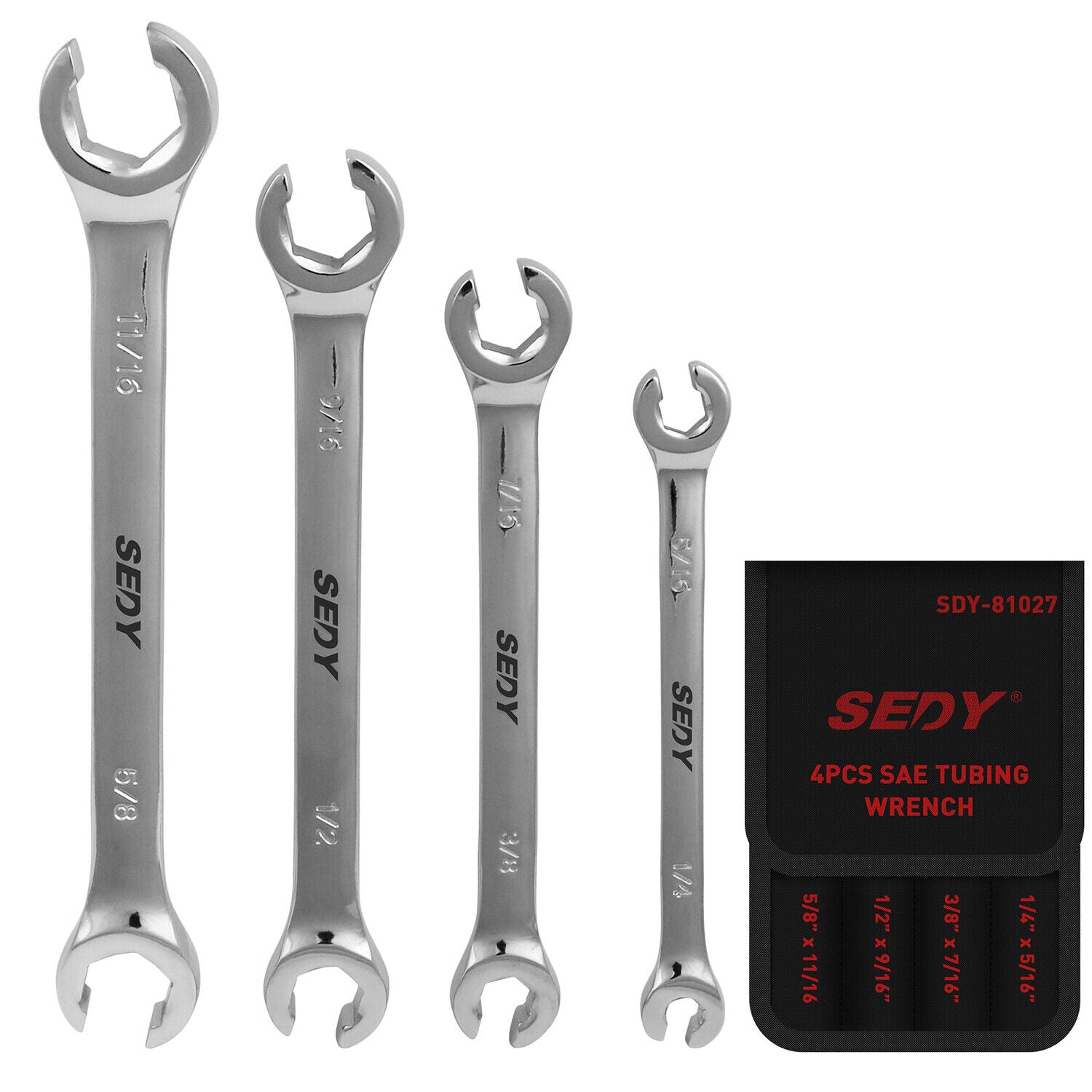 SEDY 4Pc Flare Nut Spanner Set — view 2