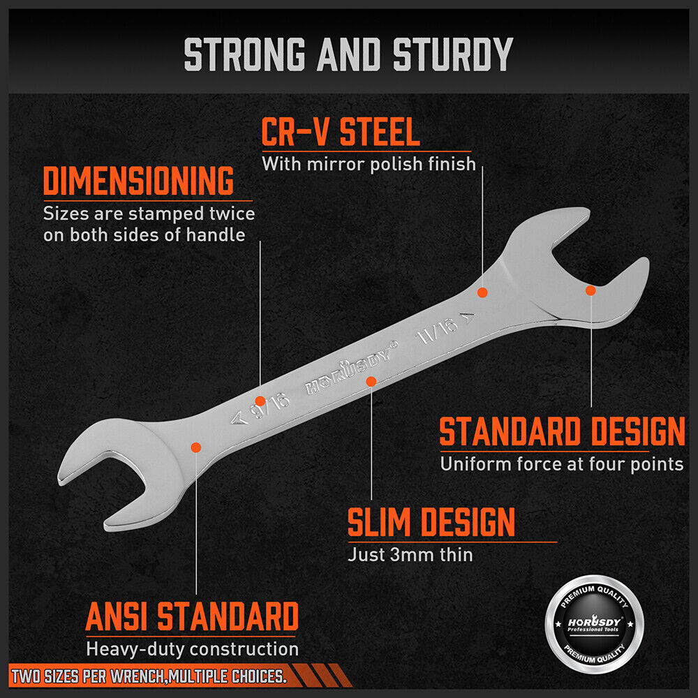 HORUSDY 18pc Super Thin Wrench Set — view 6