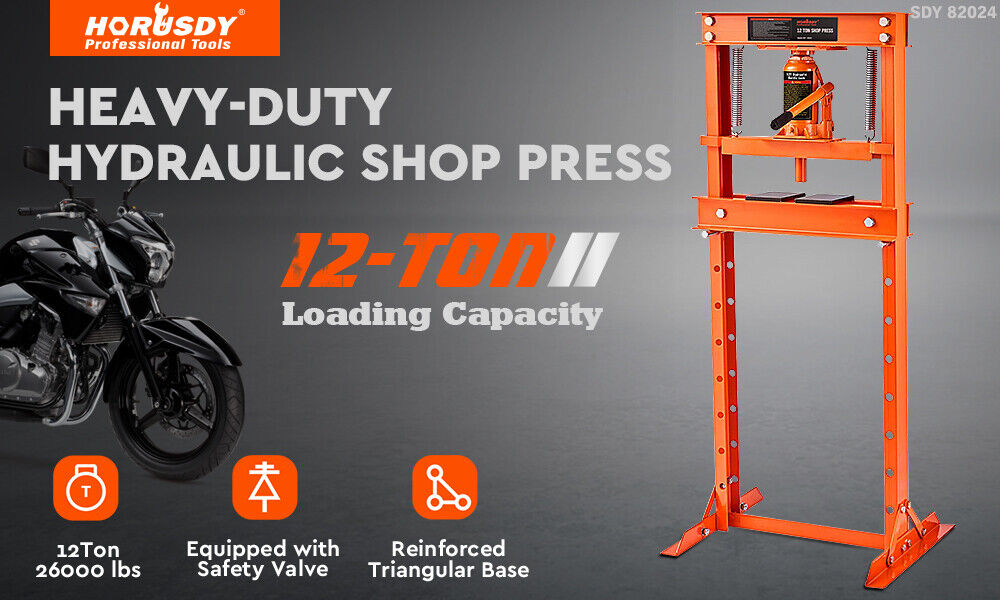 HORUSDY 12T Hydraulic Shop Press Bending — view 4