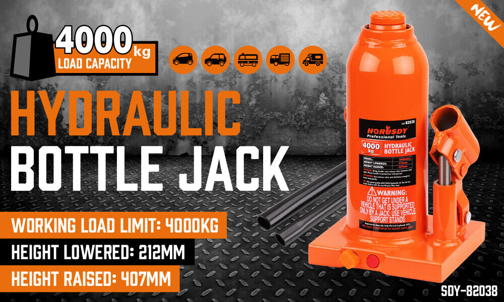 4-Ton 8000 LBs Hydraulic Bottle Jack — view 3