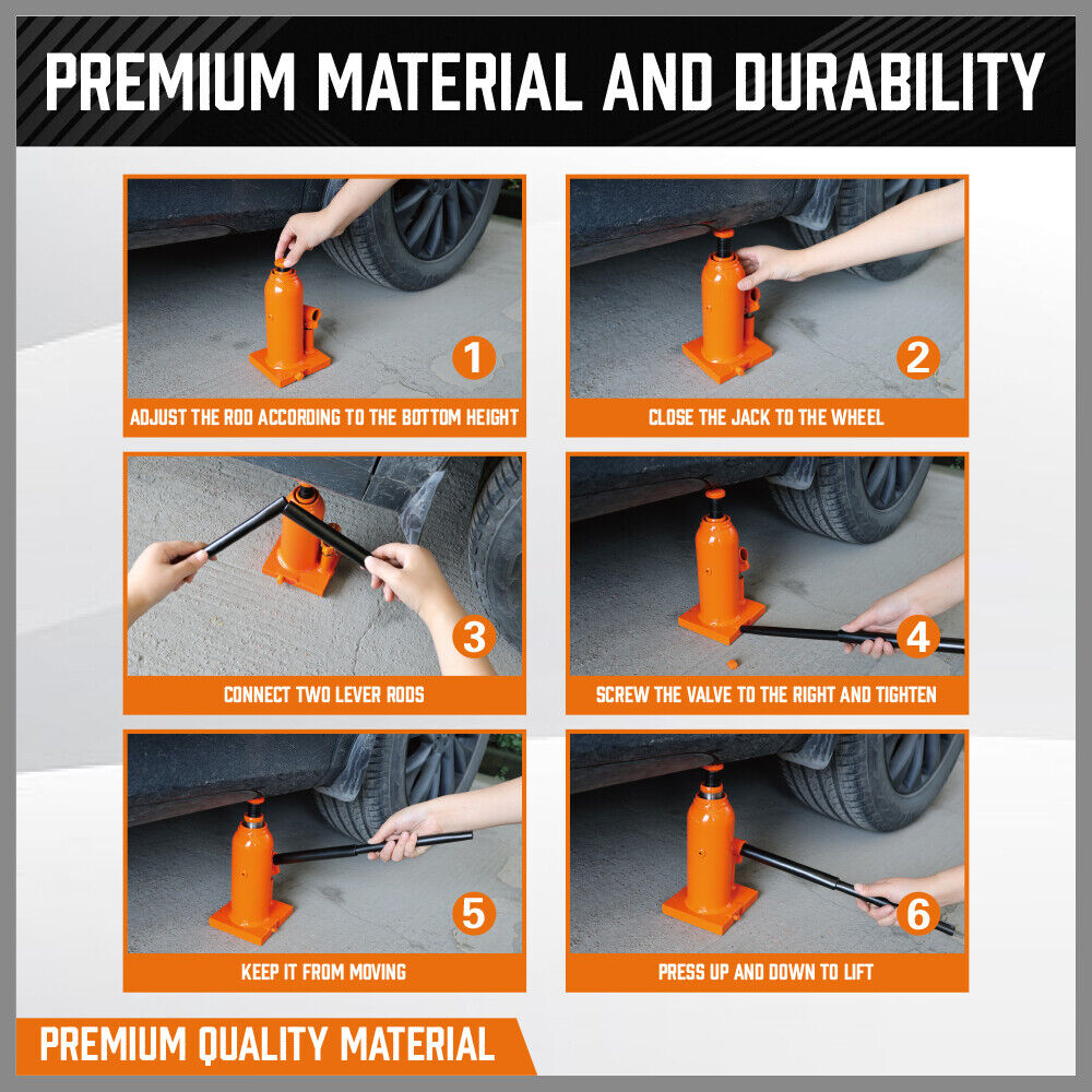 4-Ton 8000 LBs Hydraulic Bottle Jack — view 8