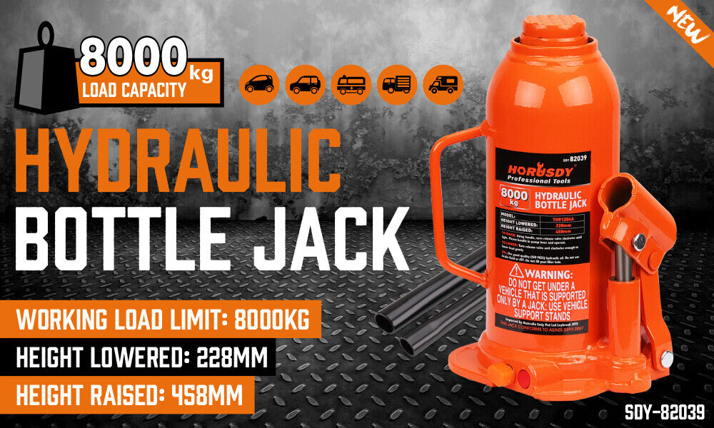 8-Ton 16000 LBs Hydraulic Bottle Jack — view 3