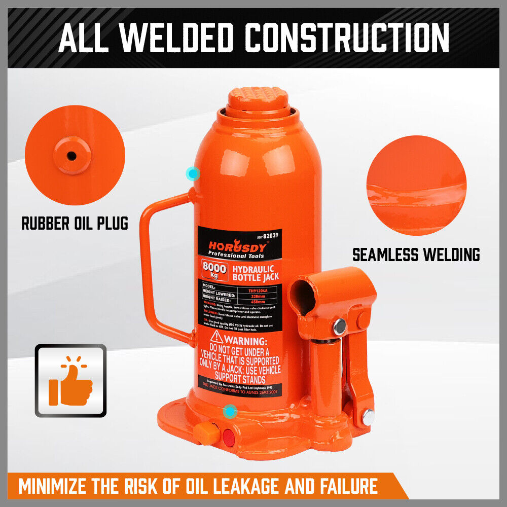 8-Ton 16000 LBs Hydraulic Bottle Jack — view 6