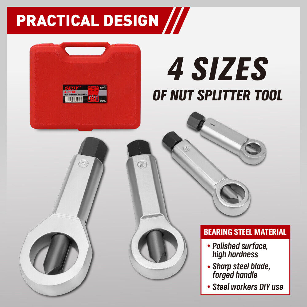 SEDY 4Pcs Metal Nut Splitter Kit — view 7