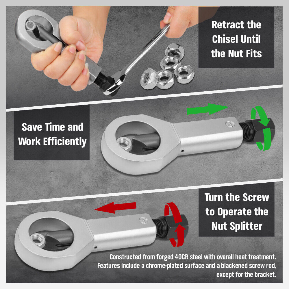 SEDY 4Pcs Metal Nut Splitter Kit — view 8