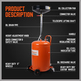 HORUSDY 80L Pneumatic Waste Oil Drainer — view 6