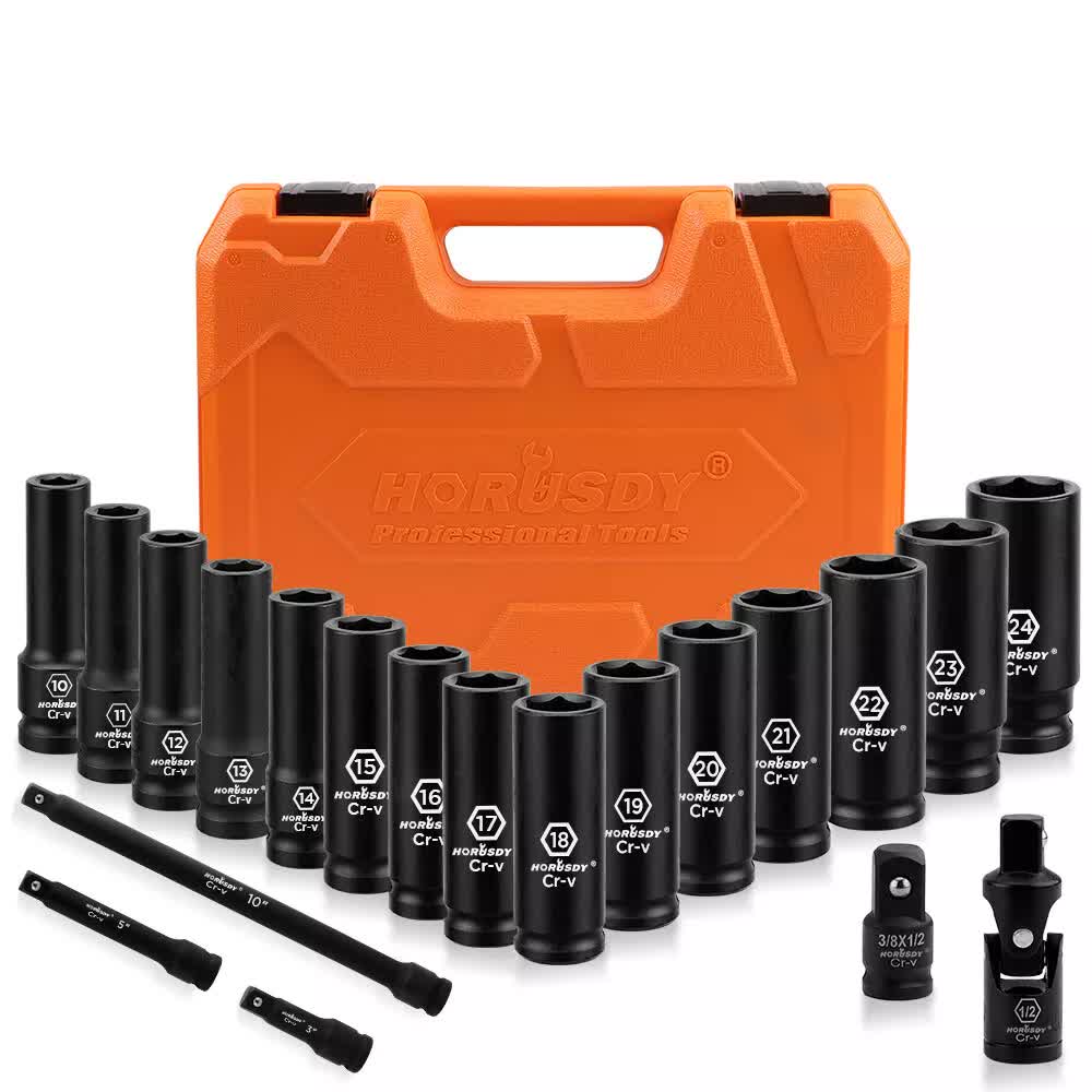 19pc Deep Impact Socket Set 1/2in — view 2