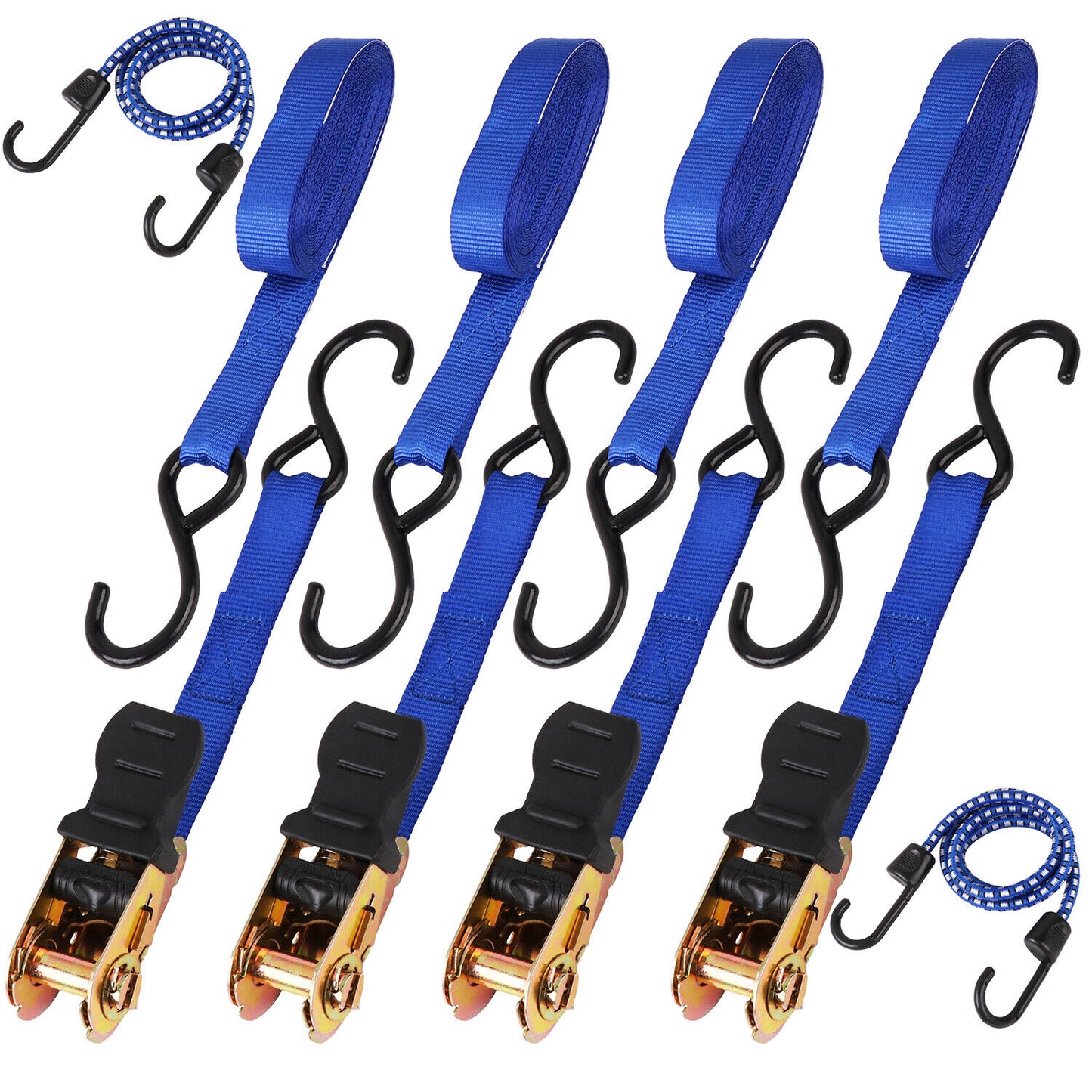 10Pcs Ratchet Tie Down Straps 997KG — view 2