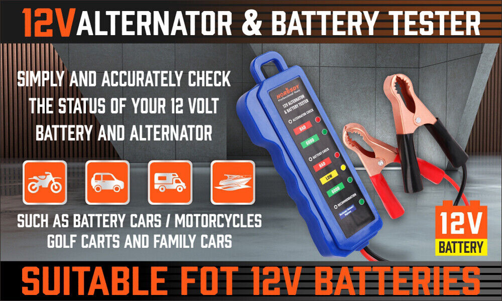 Digital 12V Alternator Battery Tester — view 3