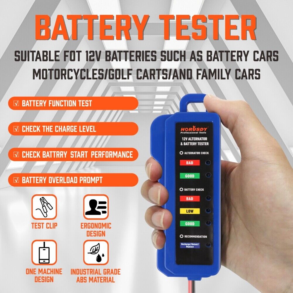 Digital 12V Alternator Battery Tester — view 5