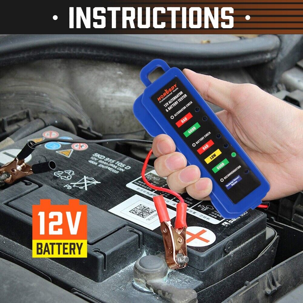 Digital 12V Alternator Battery Tester — view 8