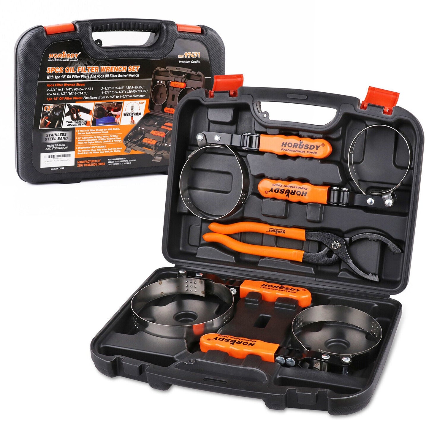 5pc oil filter wrench set — view 2