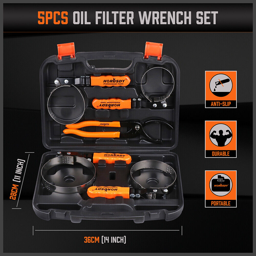 5pc oil filter wrench set — view 4