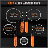 5pc oil filter wrench set — view 5