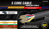 30m 7 core trailer wire cable — view 3