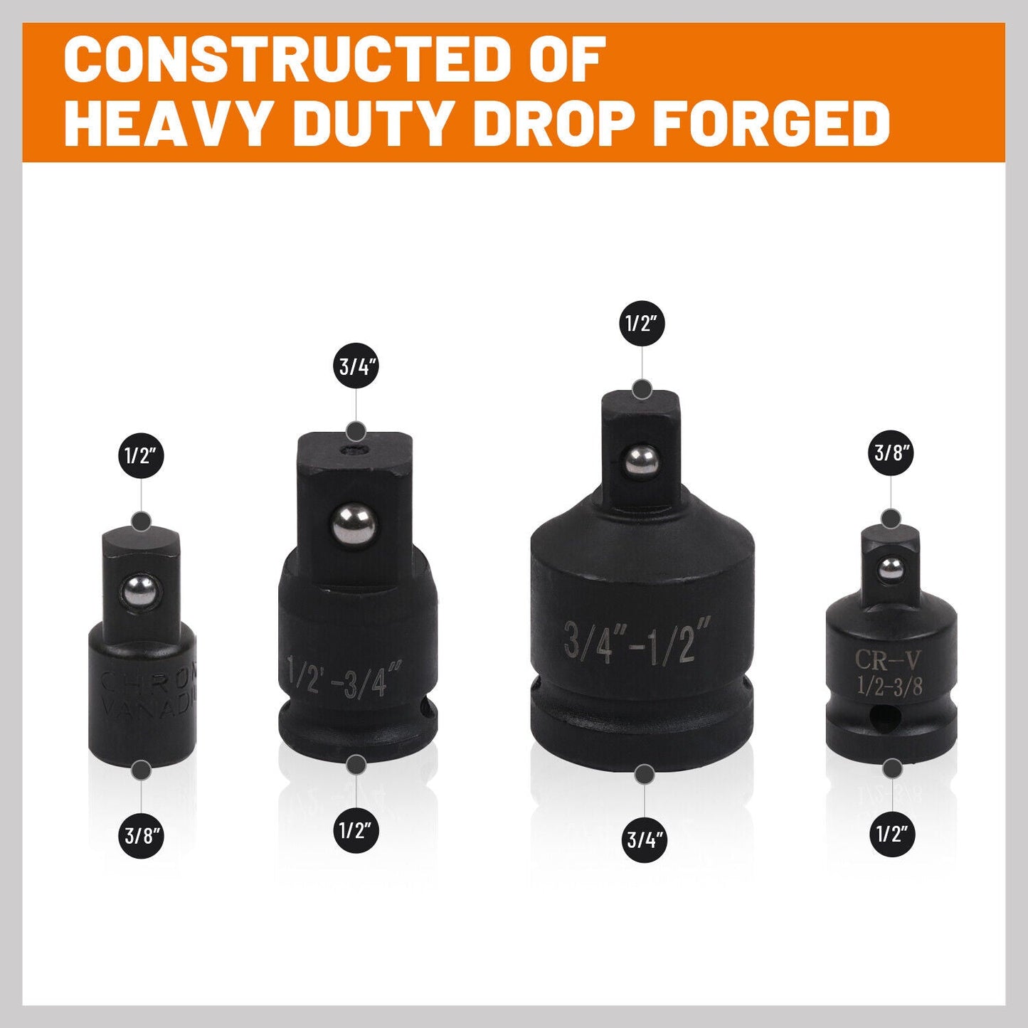 8pc Impact Socket Reducer Set — view 6