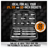 20pc socket extension and adaptor set — view 4