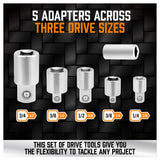20pc socket extension and adaptor set — view 8