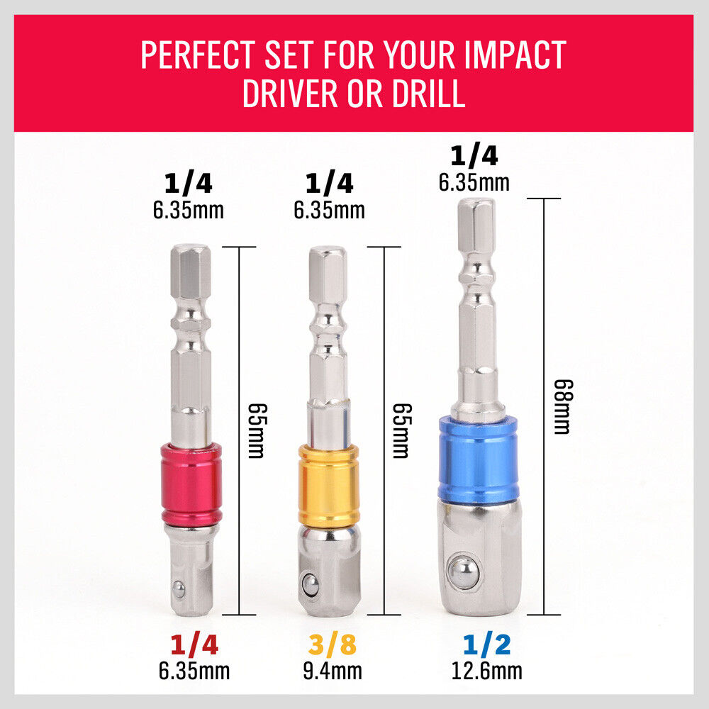 3pc Socket Bit Adaptor Set — view 4