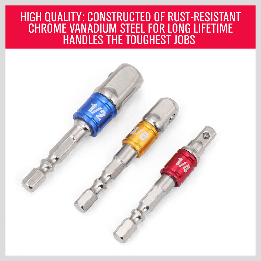 3pc Socket Bit Adaptor Set — view 7