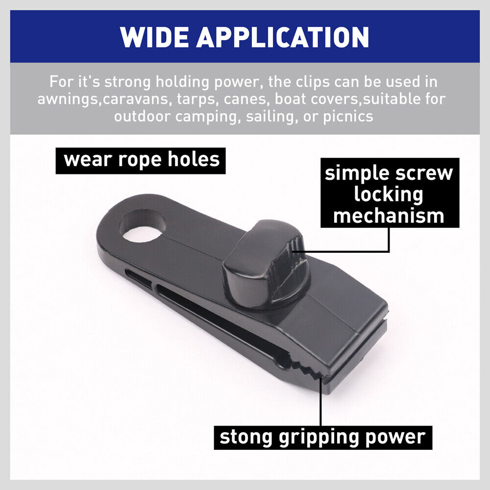 8pc awning tarp clamp set — view 6