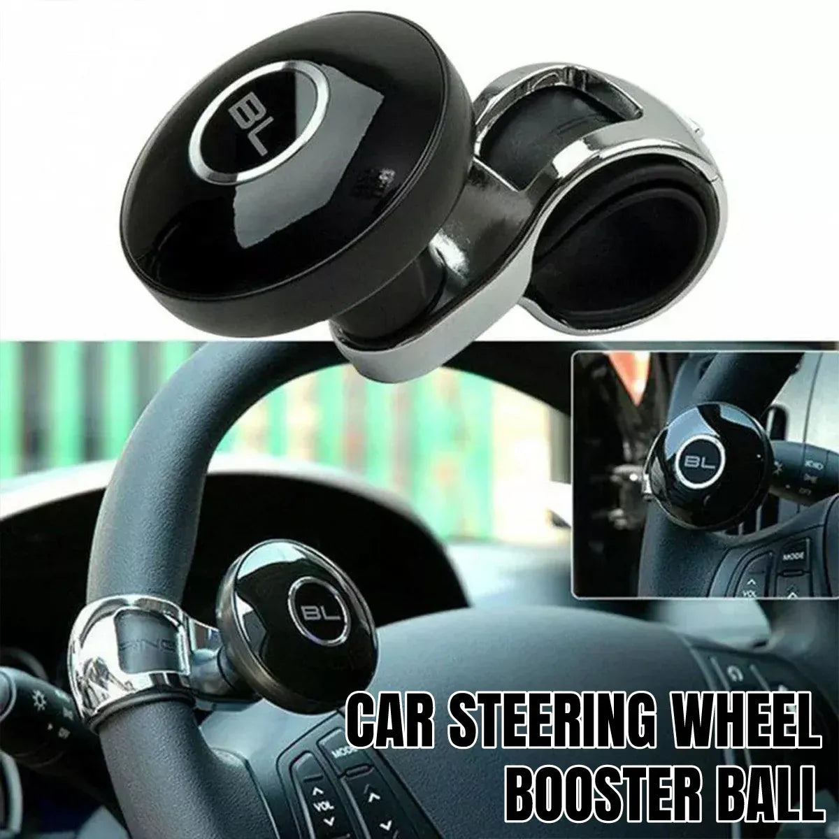 Universal Black Metal Steering Wheel — view 2
