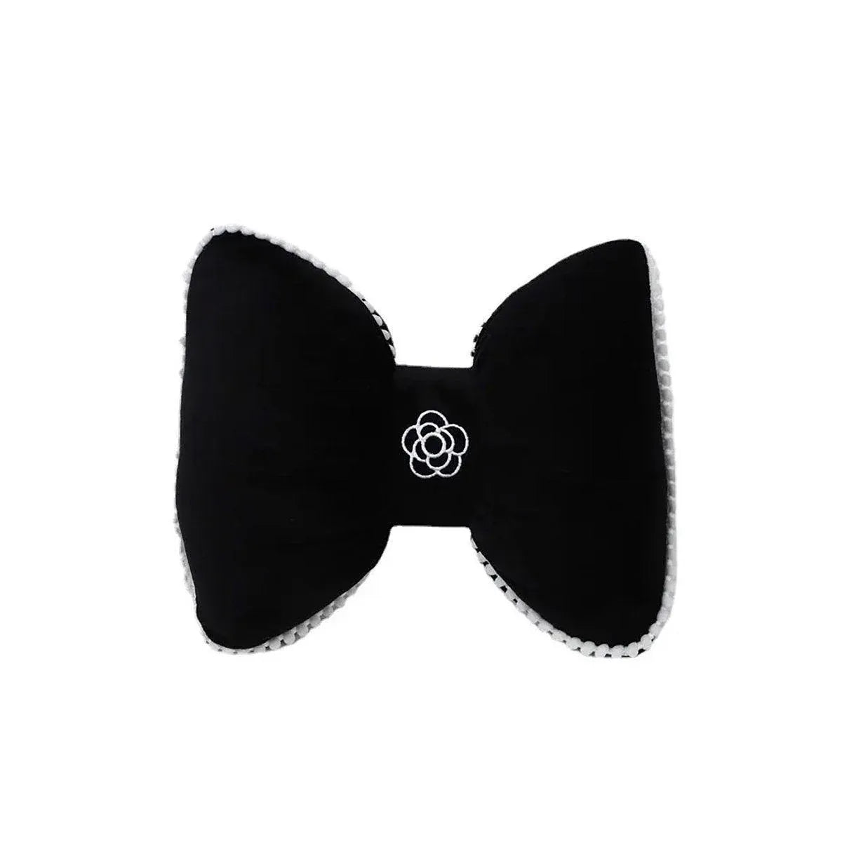 Black Bowknot Plush Car Neck — view 2