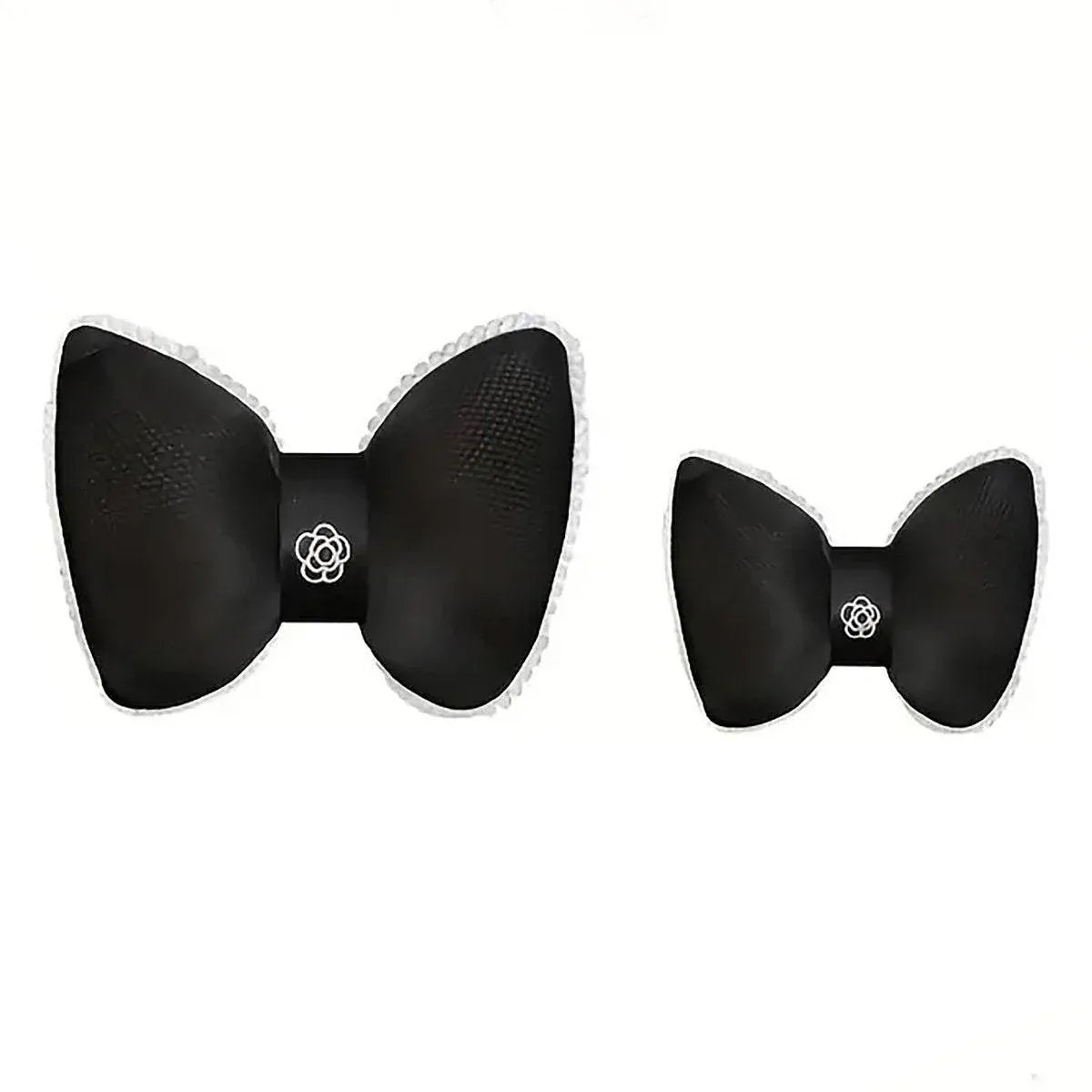 Black Bowknot Plush Car Neck — view 4