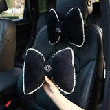 Black Bowknot Plush Car Neck — view 9