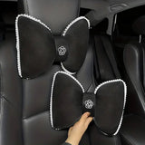 Black Bowknot Plush Car Neck — view 11
