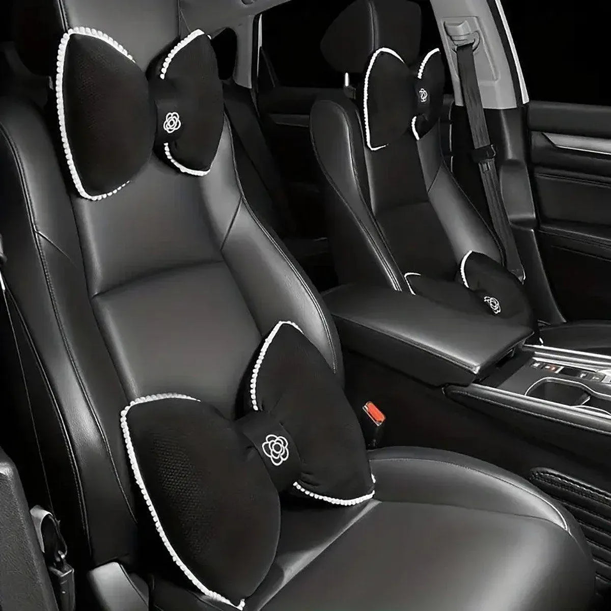Black Bowknot Plush Car Neck — view 13
