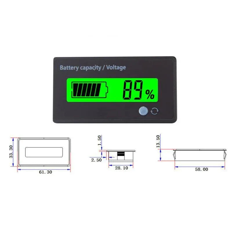 Lcd 12V-48V Battery Capacity Indicator — view 11