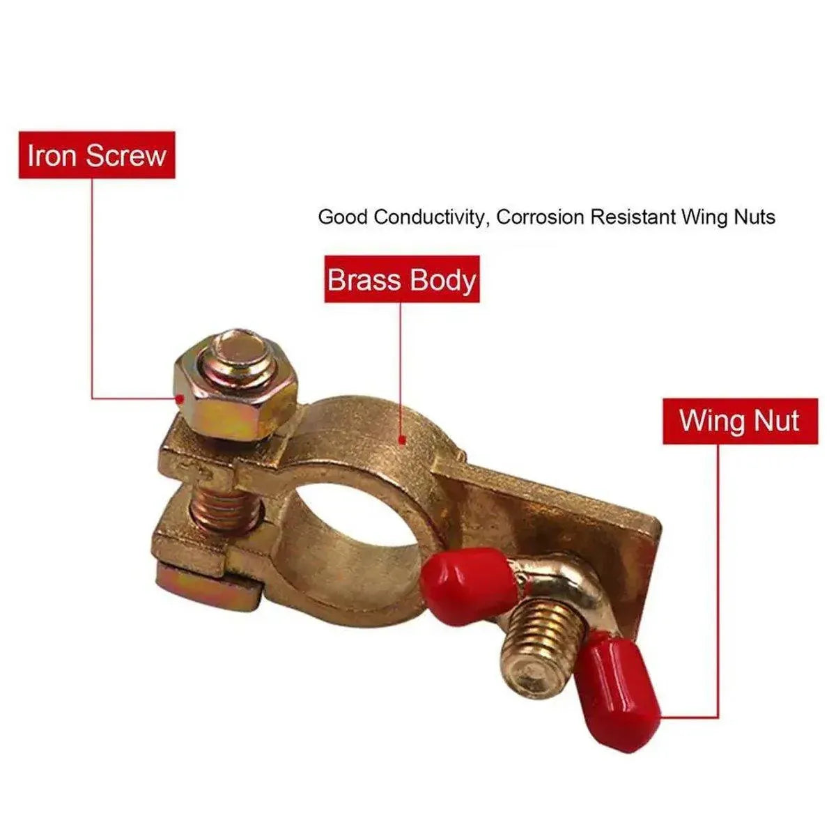 2pcs Car Battery Clamp Connector — view 5