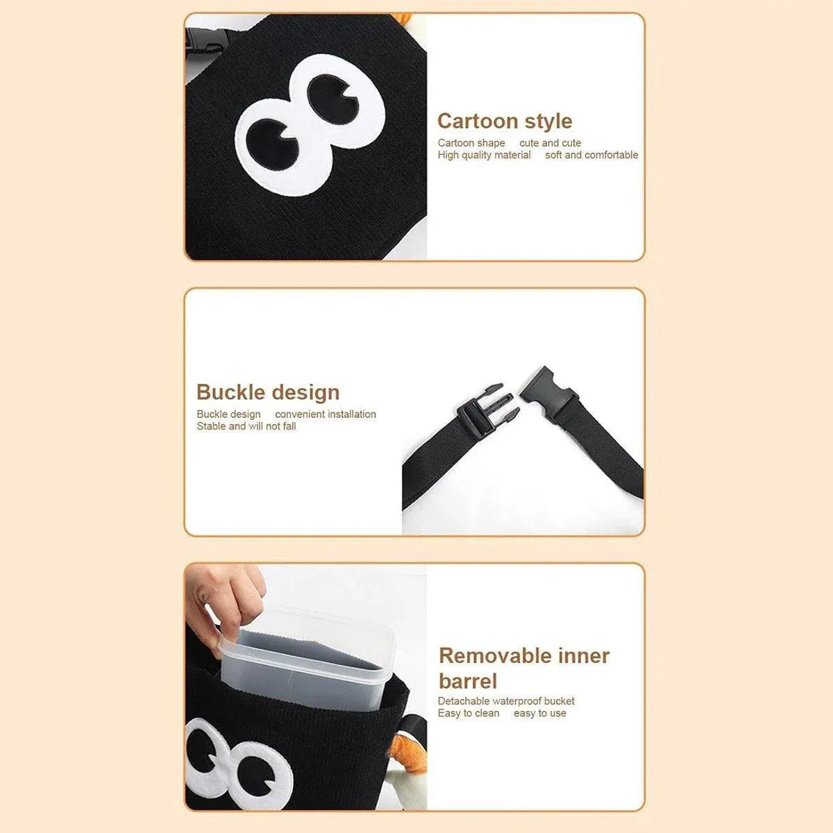 2-in-1 Car Wastebasket and Tissue — view 8