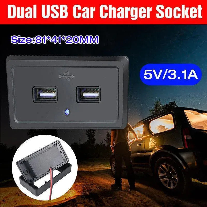 Dual USB Car Charger Socket — view 2