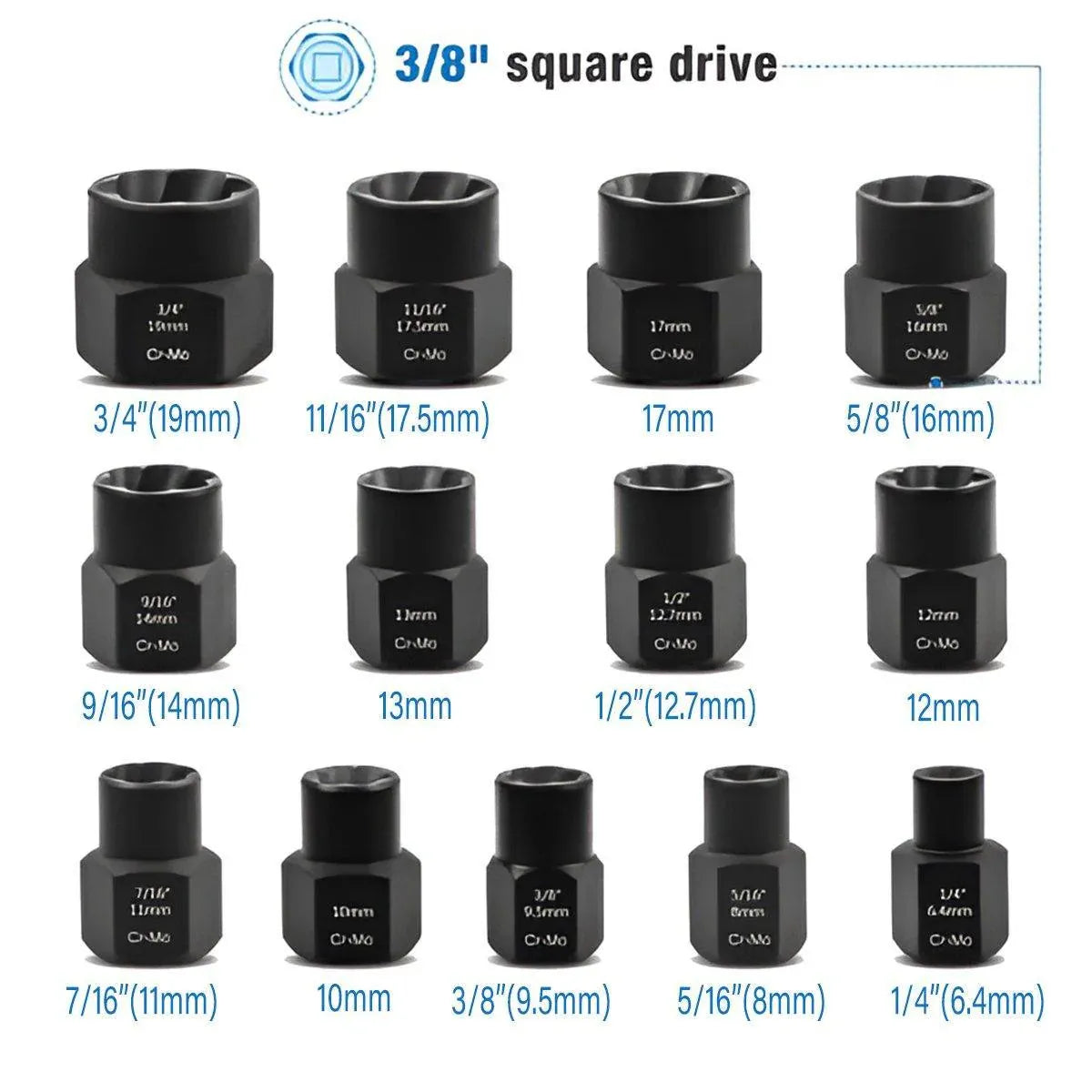 13 Piece Impact Bolt Nut — view 5
