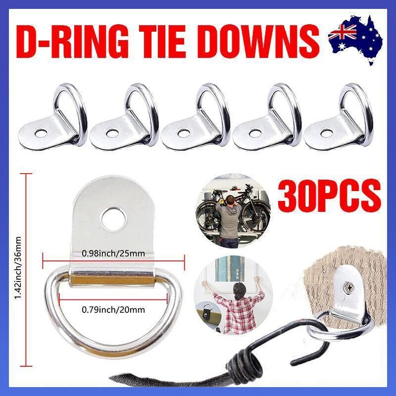 30PCS D-Ring Tie Downs Metal — view 2