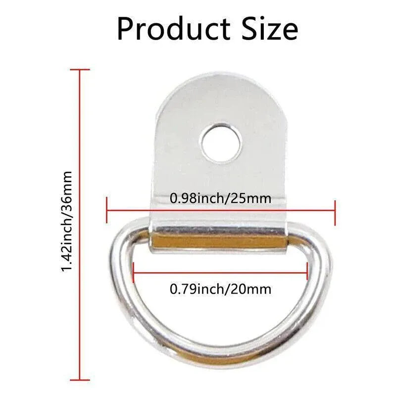 30PCS D-Ring Tie Downs Metal — view 4