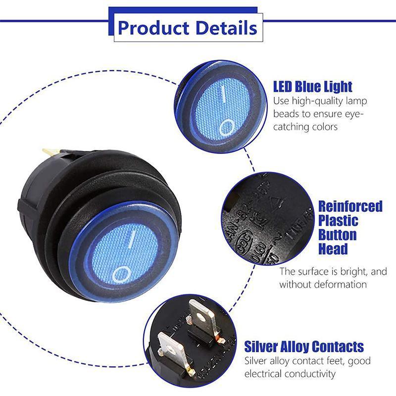 5Pcs/Set 12V 20A Car Spst — view 5