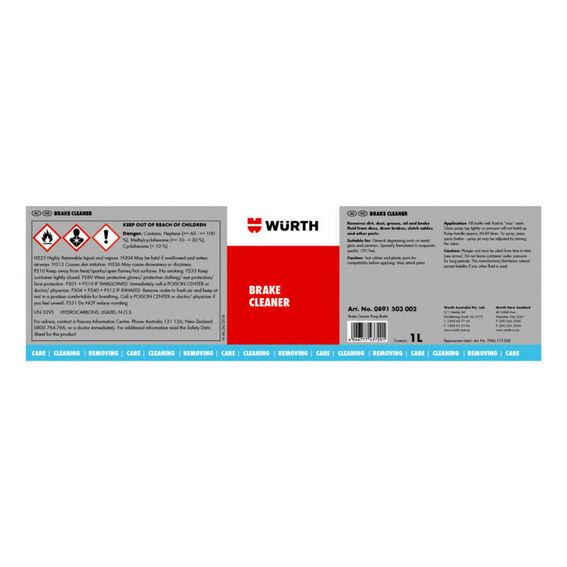 Wurth Brake Cleaner Specific Pump Spray — view 5