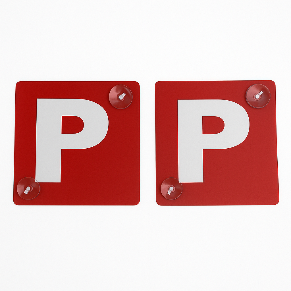 2x Red P Plates Suction Probationary — view 3
