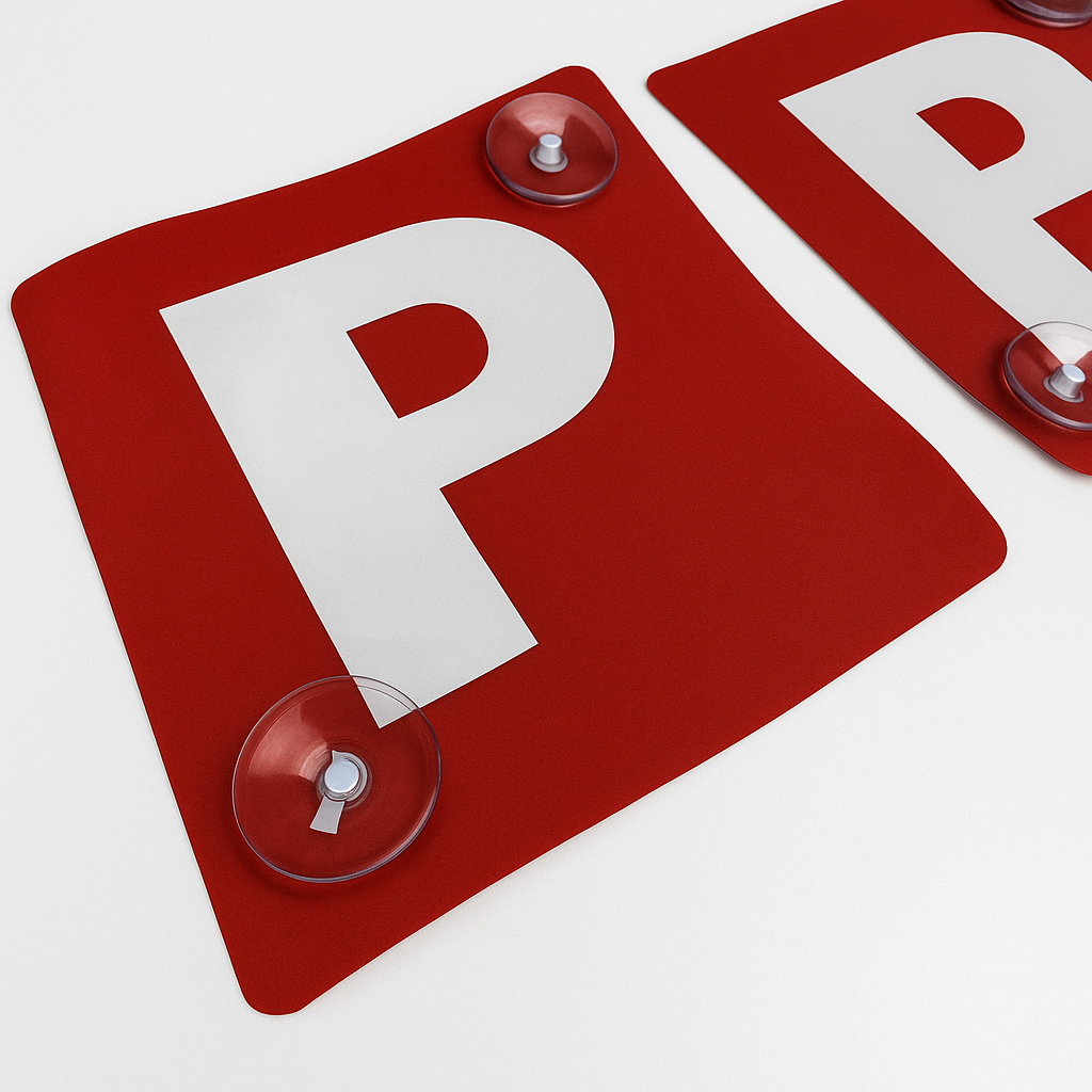 2x Red P Plates Suction Probationary — view 4
